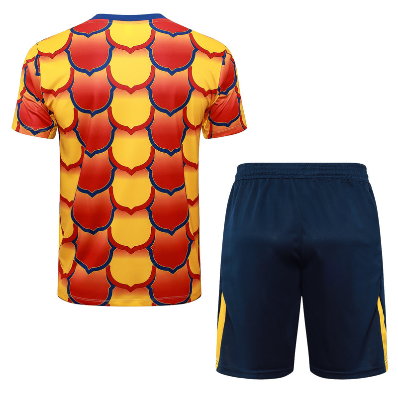 Conjunto Barcelona Treino Camisa manga curta + short 24/25 - Masculino Nike - amarelo