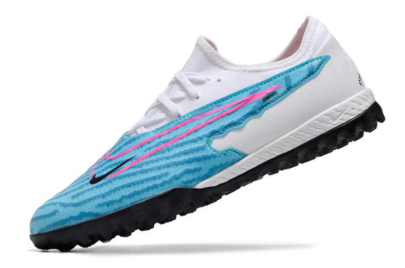 Chuteira de Campo Nike React Phantom GX Pro TF - Branco/Azul