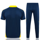 Conjunto Real Madrid Treino 24/25 - Masculino adidas - Azul Royal (gola amarela)