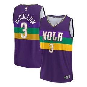 Camisa NBA CJ McCollum - New Orleans Pelicans - 2023 Fastbreak - Edição Cidade - Roxo