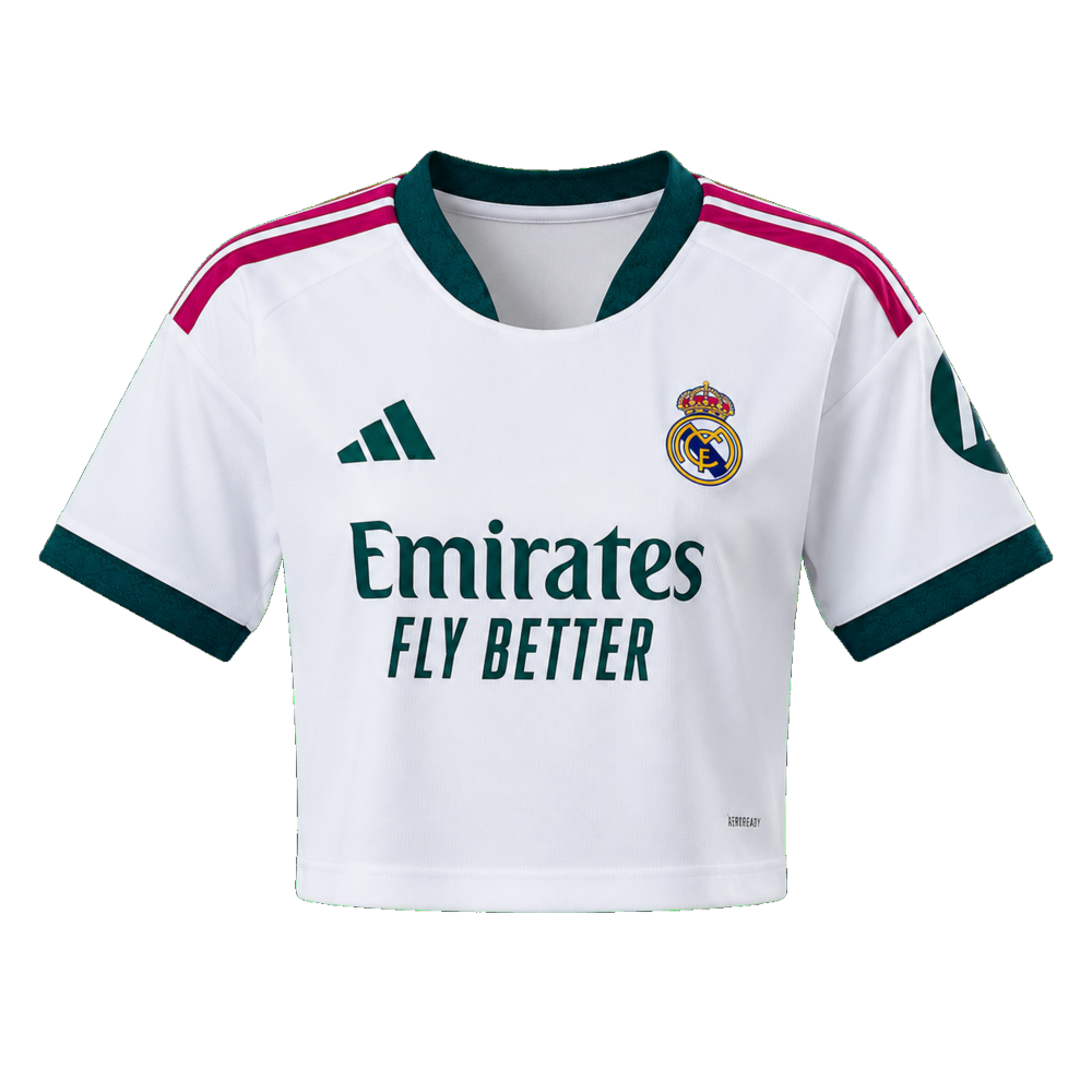 Cropped Top Real Madrid 26/27 I Home - Feminina - Versão Torcedor