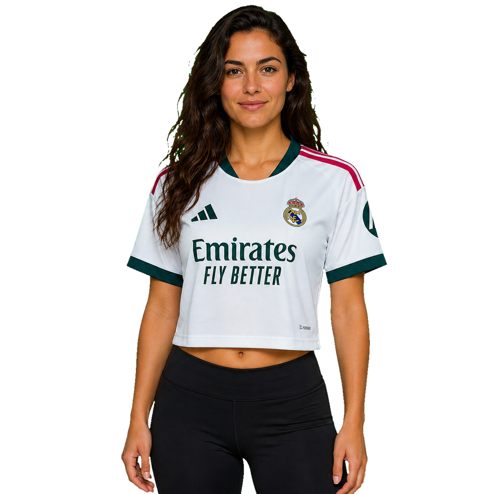 Cropped Top Real Madrid 26/27 I Home - Feminina - Versão Torcedor