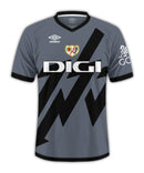 Rayo Vallecano lIl 24/25 Shirt - Umbro Men's Fan Shirt - Grey and Black