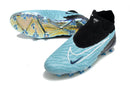 Chuteira de Campo NIKE PHANTOM GX ELITE DF Link FG -  Preto/Azul Agua