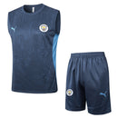 Conjunto Manchester City Treino Camisa Regata + short 24/25 - Masculino Puma - Azul