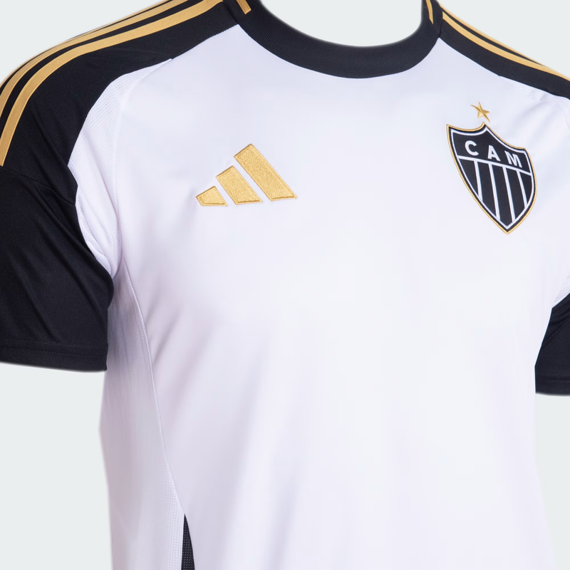 Atlético Mineiro I Shirt 25/26 - Adidas Men's Fan - Black with white stripes with yellow details