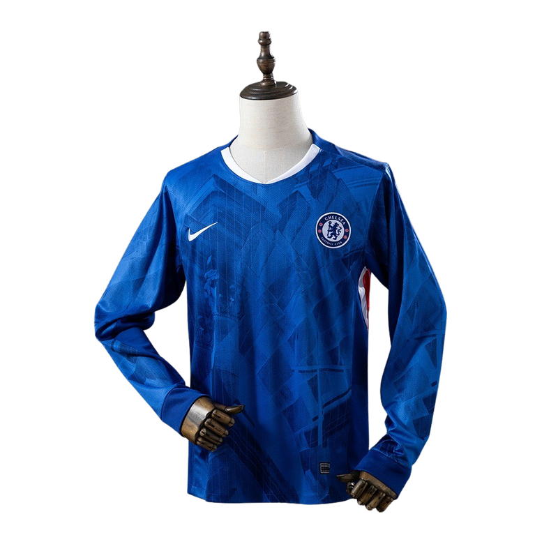 Camisa Chelsea l 25/26 Manga Longa - Torcedor Masculina
