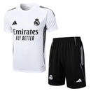 Conjunto Real Madrid Treino Camisa manga curta + short 25/26 - Masculino Adidas - Branco