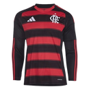 Camisa Flamengo Manga Longa l Adidas 25/26 - Vermelho e preto