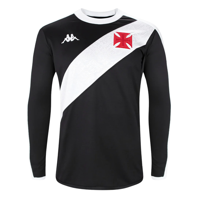 Camisa Vasco da Gama I  24/25 - Manga Longa Torcedor Kappa Masculina - Preta