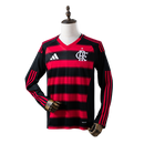 Camisa Flamengo Manga Longa l Adidas 25/26 - Vermelho e preto
