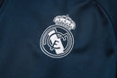 Conjunto Real Madrid Treino 24/25 - Masculino Adidas -   Azul Royal Mangas Compridas (Mangas Amarelas)