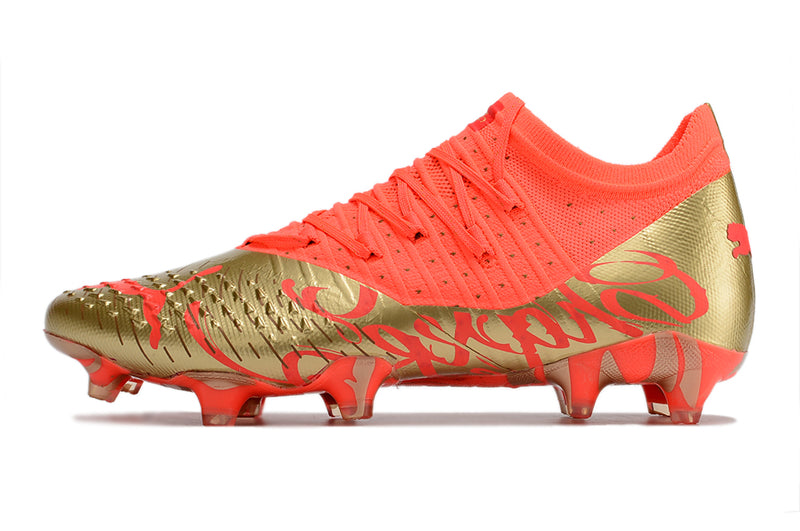 Chuteira de Campo Puma Future Z 1.3 Teazer FG - Laranja/Ouro escovado