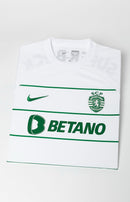 Camisa Sporting CP lll 23/24 - Torcedor Nike Masculina - Branco detalhe Listrado verde