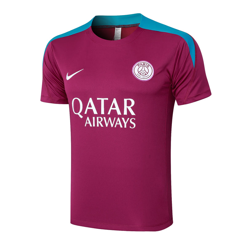 Conjunto Paris Saint-Germain Treino Camisa manga curta + short 24/25 - Masculino Nike - Roxo