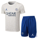 Conjunto Paris Saint-Germain Treino Camisa manga curta + short 24/25 - Masculino Jordan - Cinza