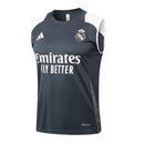 Conjunto Real Madrid Treino Camisa Regata + short 25/26 - Masculino adidas - Cinza