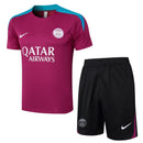 Conjunto Paris Saint-Germain Treino Camisa manga curta + short 24/25 - Masculino Nike - Roxo