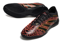 Chuteira de Futsal Adidas Predator Elite IC - Preto com detalhes laranjado