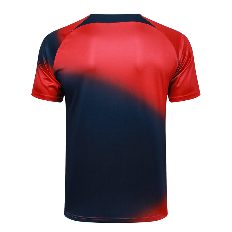 Paris Saint-Germain Training Set Short Sleeve Shirt + Shorts 24/25 - Men's Nike - Red/Royal Blue