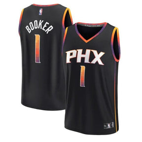 Camisa NBA Devin Booker - Phoenix Suns - 2023 Fast Break Jogador - Preto - Edição de Impacto