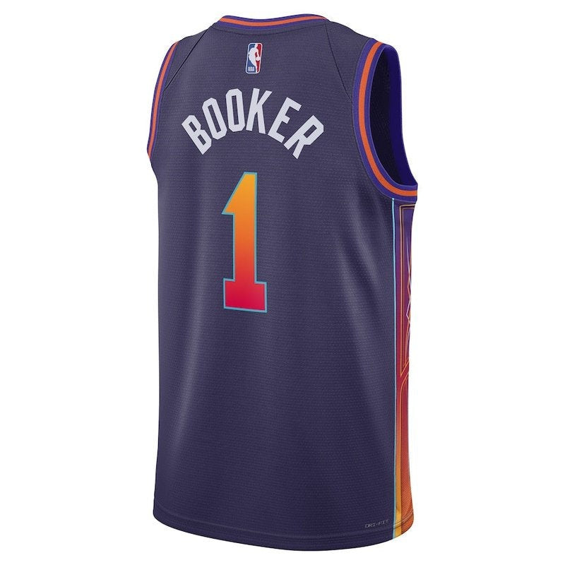 Camisa NBA Devin Booker - Phoenix Suns - 23/24 - Roxo - Edição Cidade