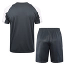 Conjunto Real Madrid Treino Camisa manga curta + short 24/25 - Masculino Adidas - cinza