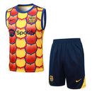 Conjunto Barcelona Treino Camisa Regata + short 24/25 - Masculino Nike - amarelo jato de tinta