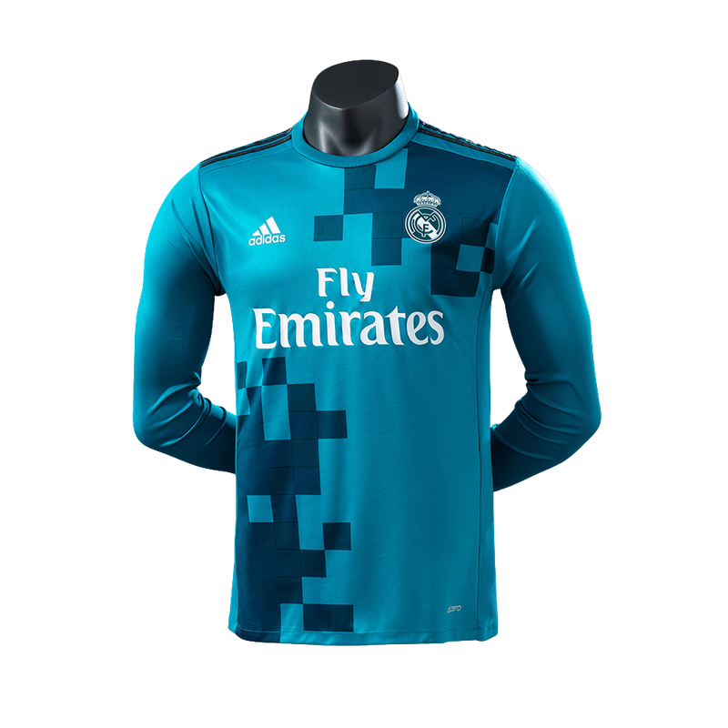 Camisa Real Madrid Retrô 17/18 manga longa - Torcedor Adidas Masculina