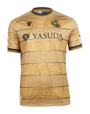 Camisa Real Sociedad ll 24/25 - Torcedor Macron Masculina - Ouro / Preto