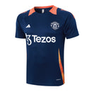 Conjunto Manchester United Treino Camisa manga curta + short 24/25 - Masculino Adidas - Azul Royal