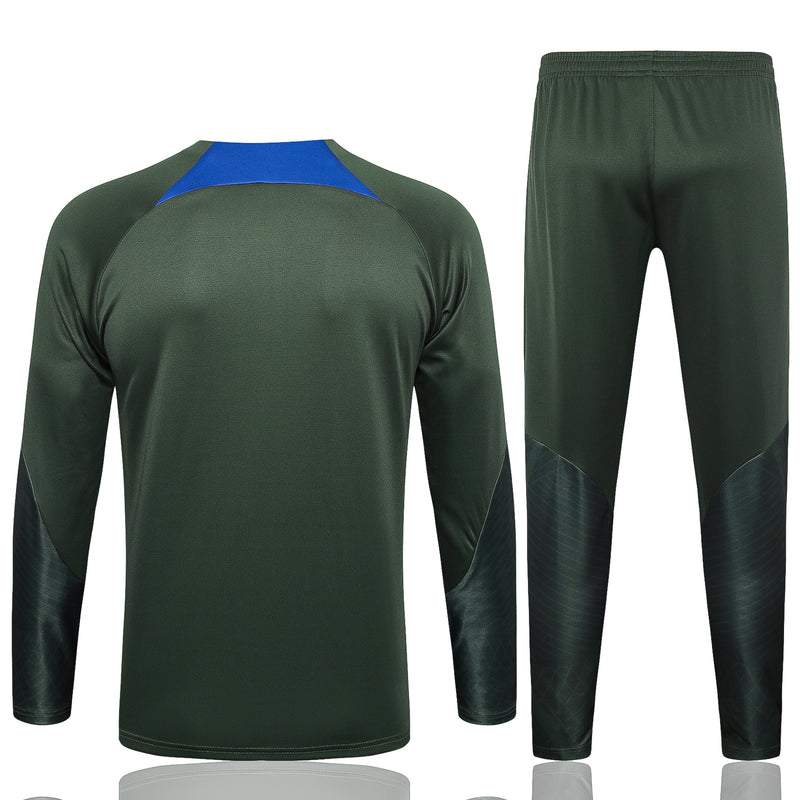 Conjunto Paris Saint-Germain Treino 24/25 - Masculino Jordan - Verde Escuro