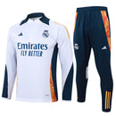 Real Madrid 24/25 Training Set - Men's Adidas - White with orange detail