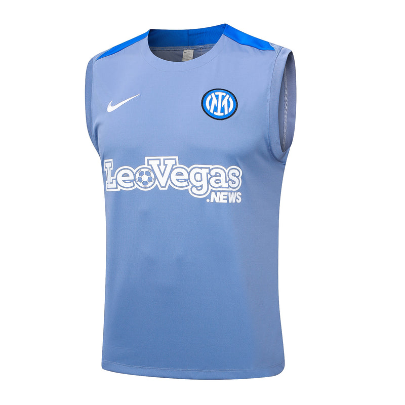 Conjunto Inter de Milão Treino Camisa Regata + short 24/25 - Masculino Nike - Azul e preto