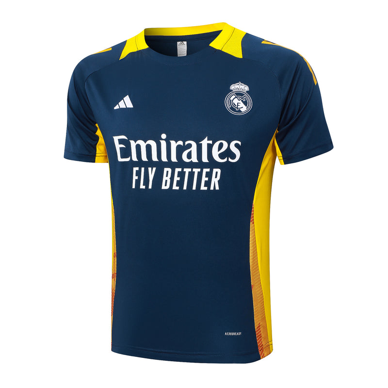 Conjunto Real Madrid Treino Camisa manga curta + short 24/25 - Masculino Adidas - Azul Royal