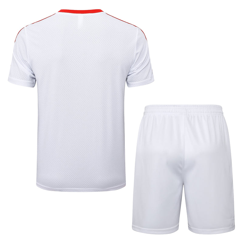 Conjunto Bayern München Treino Camisa + short 25/26 - Masculino adidas - Branco