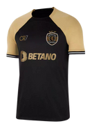 Camisa Sporting CP III 23/24 - Torcedor Nike Masculina - Preta com detalhes em dourado
