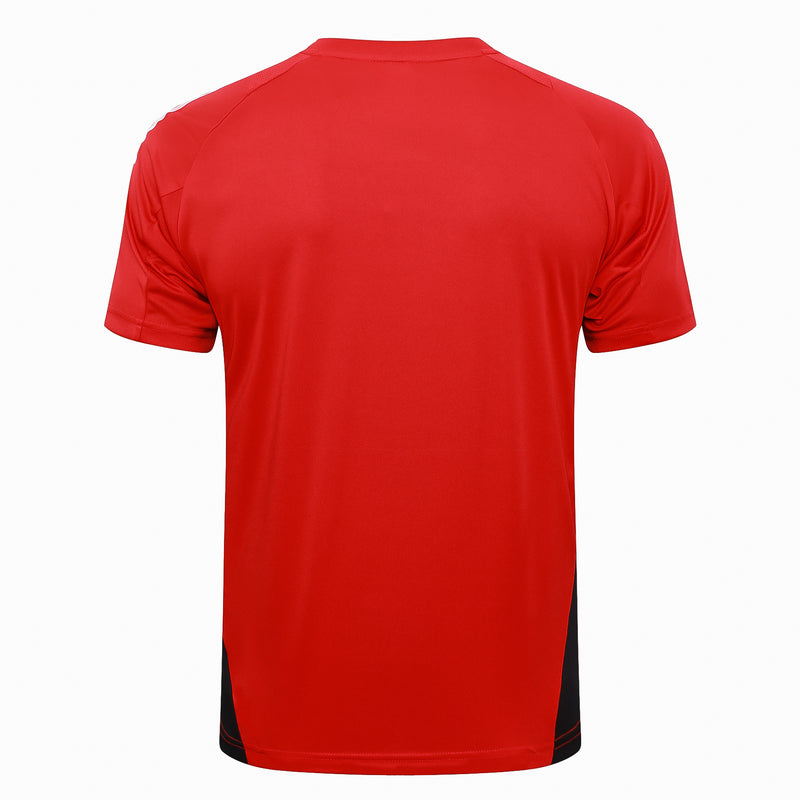 Conjunto Manchester United Treino Camisa manga curta + short 24/25 - Masculino Adidas - Vermelho