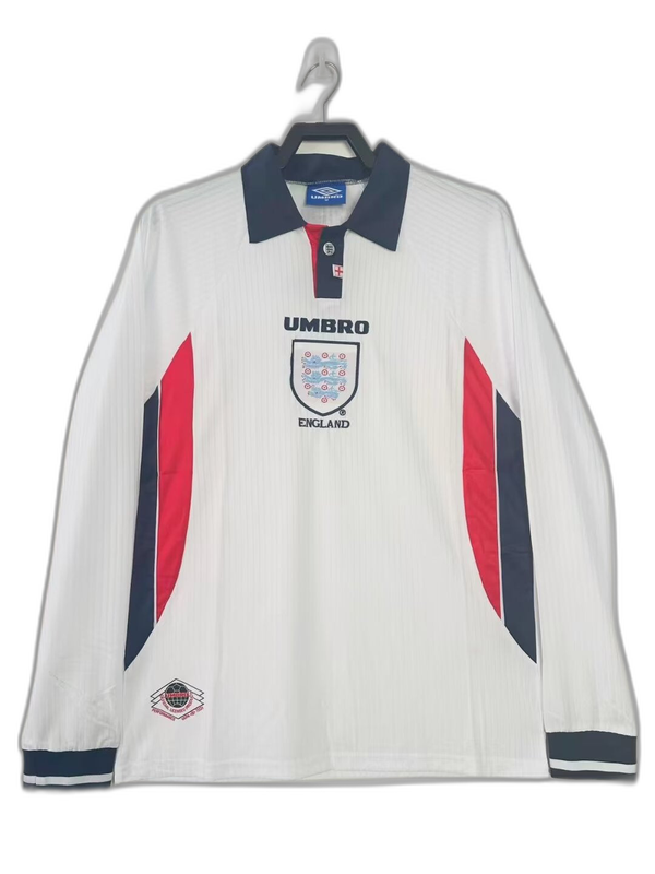 Camisa Inglaterra 1998 I Titular - Versão Retrô Manga Longa