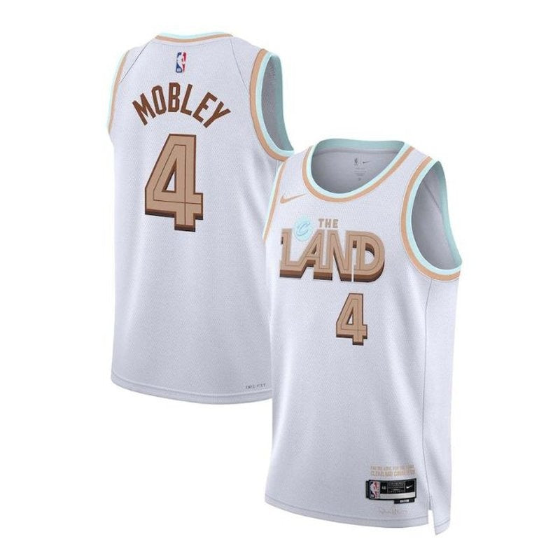 Camisa NBA Evan Mobley - Cleveland Cavaliers - 22/23 - Edição Cidade - Branco