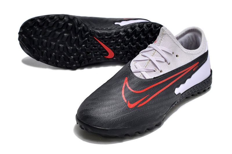 Chuteira de Campo Nike React Phantom GX Pro TF - Branco/Preto/Laranja