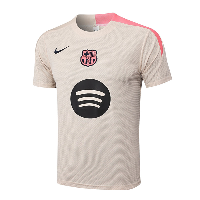 Conjunto Barcelona Treino Camisa manga curta + short 25/26 - Masculino Nike - Bege