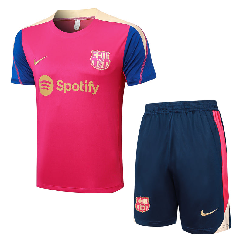 Conjunto Barcelona Treino Camisa manga curta + short 24/25 - Masculino Nike - Vermelho
