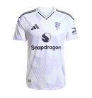 Camisa Manchester United II 25/26 - Torcedor Adidas Masculina - Branca com detalhes em roxo