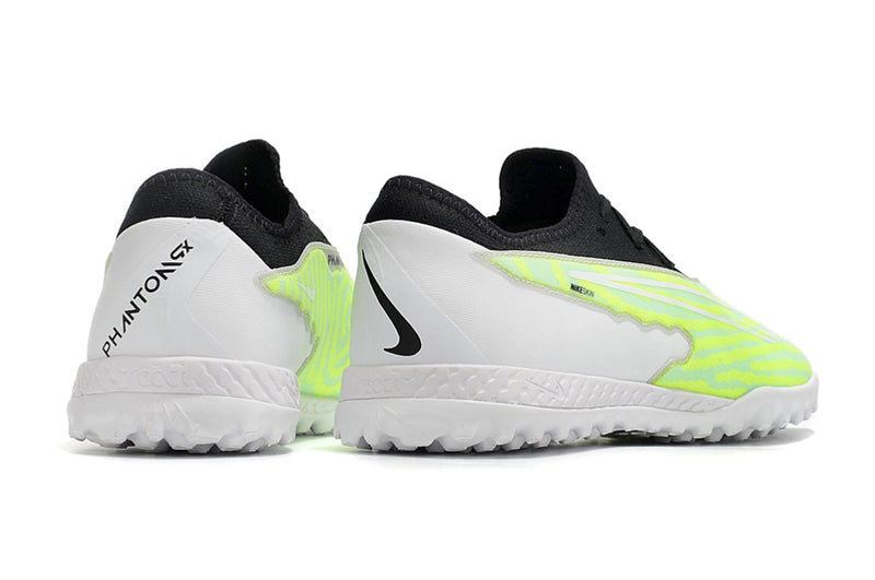 Chuteira de Campo Nike React Phantom GX Pro TF - Branco/Verde/Preto
