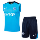 Conjunto Chelsea Treino Camisa Regata + short 24/25 - Masculino Nike - Azul claro