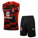 Conjunto Milan Treino Camisa Regata + short 24/25 - Masculino Puma - vermelho e preto