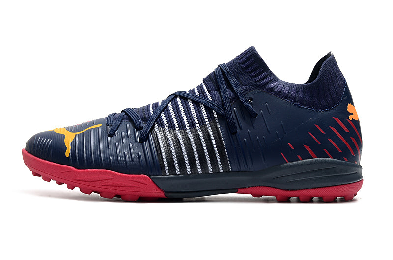 Chuteiras de futebol Puma Future Z TF/MG - Azul Escuro/Vemelho