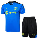 Barcelona Training Set Short Sleeve Shirt + Shorts 24/25 - Men's Nike - Blue