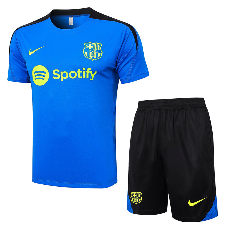 Conjunto Barcelona Treino Camisa manga curta + short 24/25 - Masculino Nike - Azul